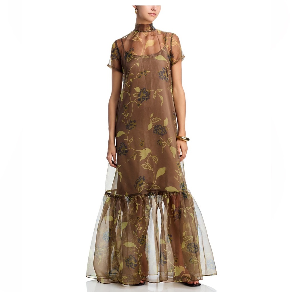 STAUD Calluna Organza Gown in Vintage Floral